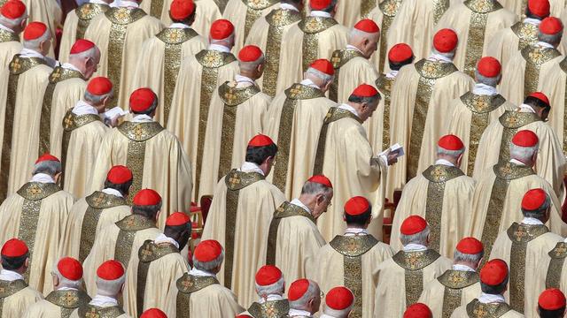 Les cardinaux refusent de se faire badger. [EPA/Keystone - Valdrin Xhemaj]