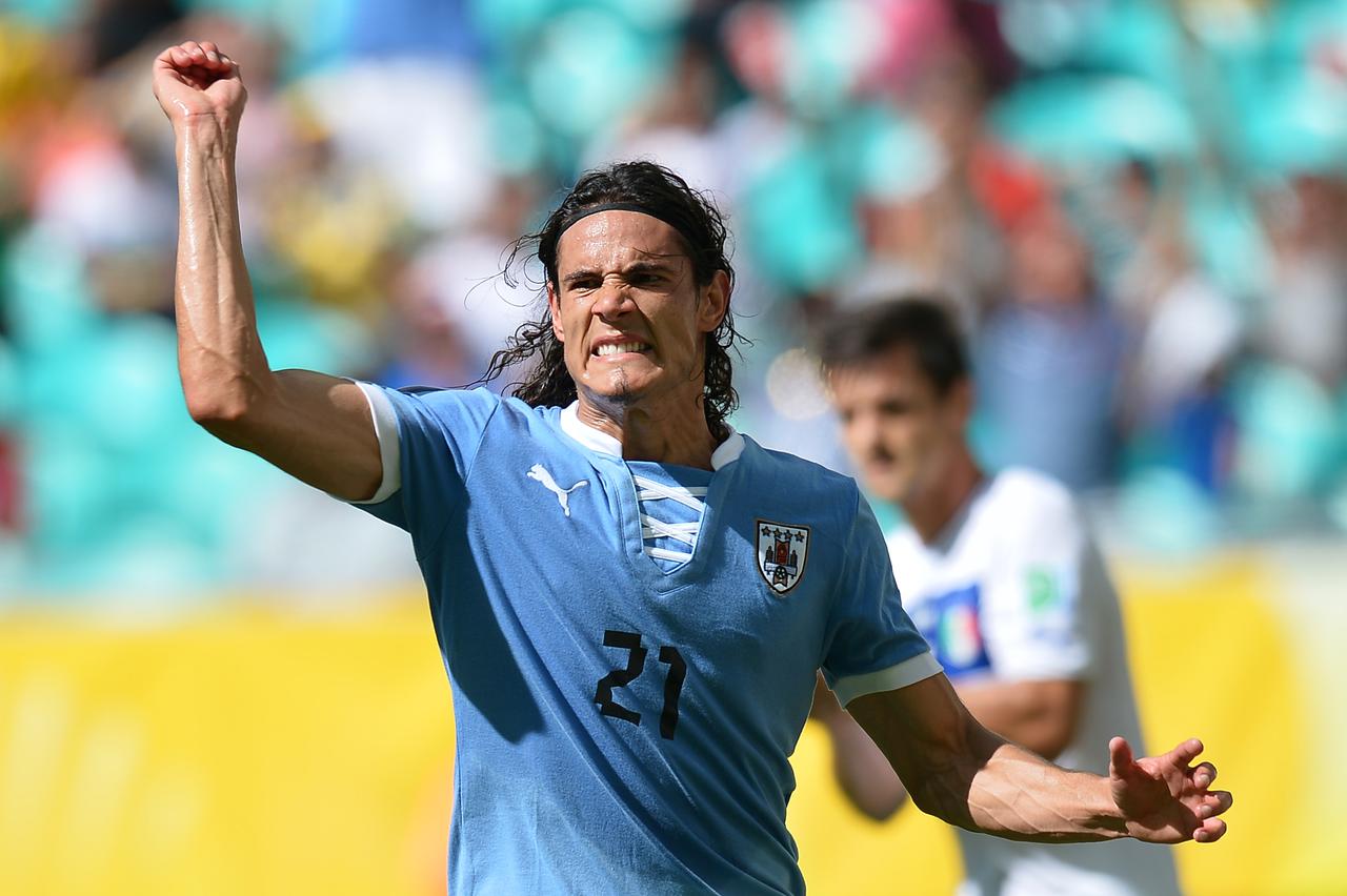 Le doublé de Cavani n'a pas suffi à la Céleste pour décrocher le bronze. [AFP - VINCENZO PINTO]