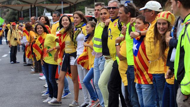 La chaîne humaine pour l'indépendance de la Catalogne, le 11 septembre 2013.