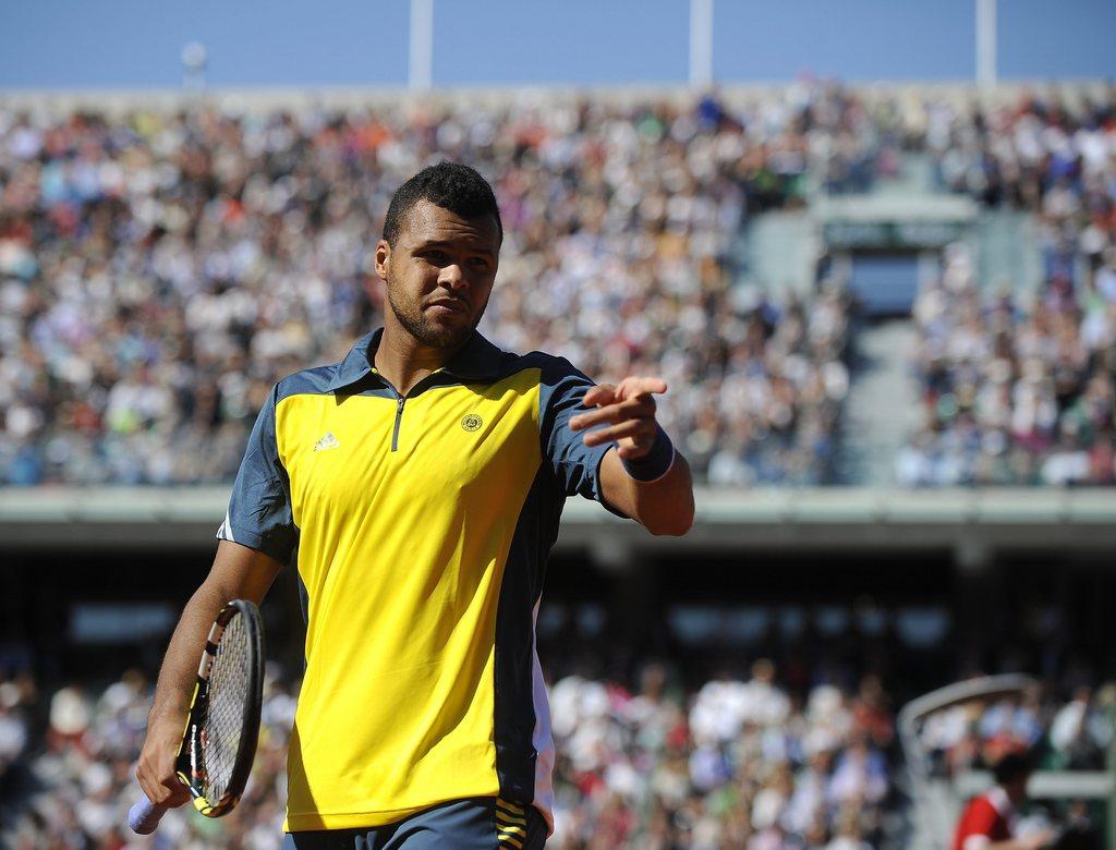 Porté par le public, Tsonga a joué son meilleur tennis face à Federer. [KEYSTONE - YOAN VALAT]