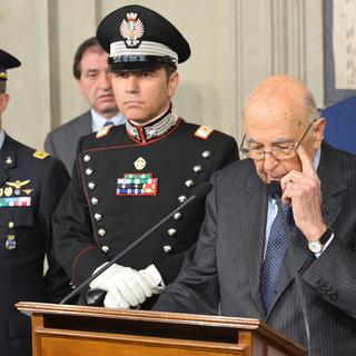 Le président italien Giorgio Napolitano a démenti les rumeurs portant sur sa démission. [Vincenzo Pinto]