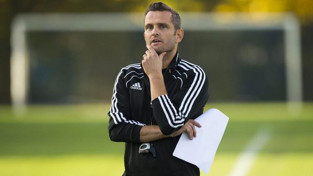 Alexandre Comisetti, entraîneur ad interim du FC Lausanne-Sport. [Jean-Christophe Bott]