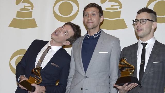 Les groupe de pop-rock américain Fun. a empoché deux des trophées les plus prestigieux, dont celui de la meilleure chanson avec "We Are Young", disque de platine. [Paul Buck]