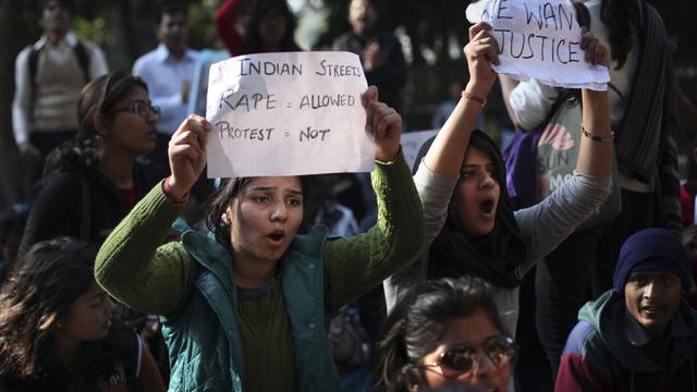 Les manifestations contre les agressions sexuelles en Inde se succèdent depuis plusieurs mois, comme ici à New Delhi le 20 décembre dernier. [Altaf Qadri]