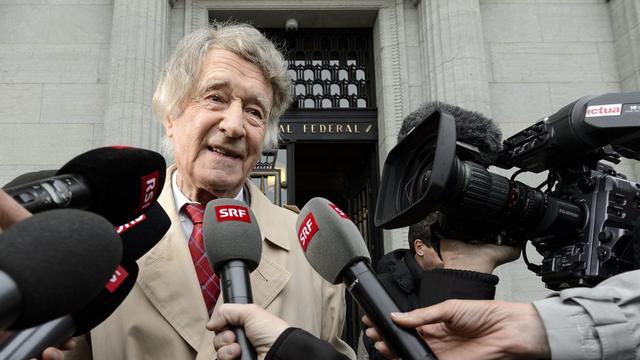 Franz Weber a dit sa satisfaction après le verdict du Tribunal fédéral. [Laurent Gillieron]