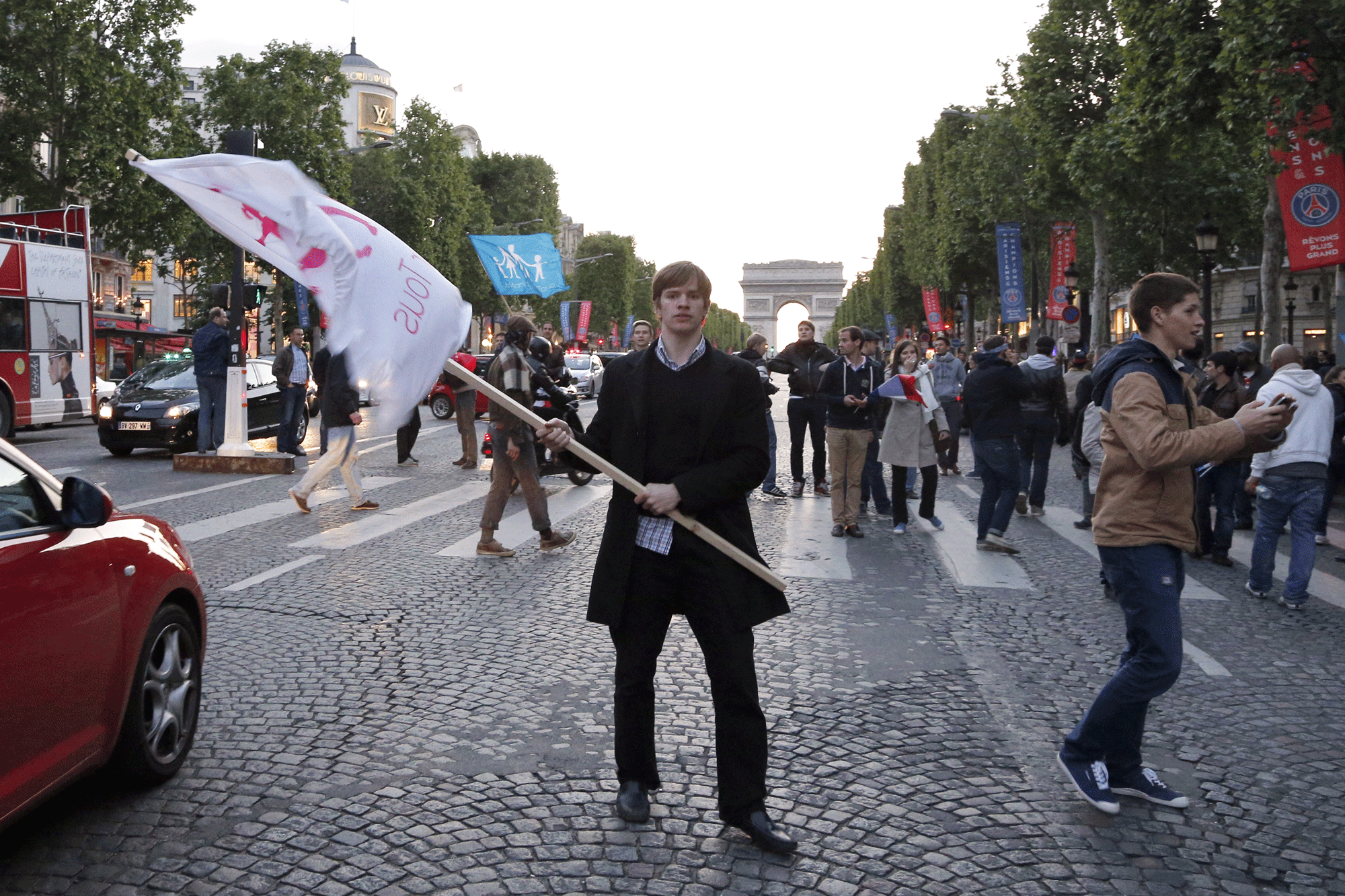 Les opposants au "Mariage pour Tous" se réunissent à nouveau dans les rues de Paris. [François Guillot]