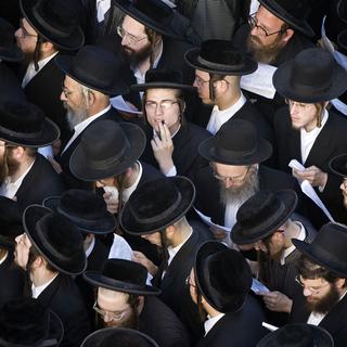 Juifs ultra-orthodoxes à Mea Sharim, Jérusalem. [AFP - Jonathan Nackstrand]