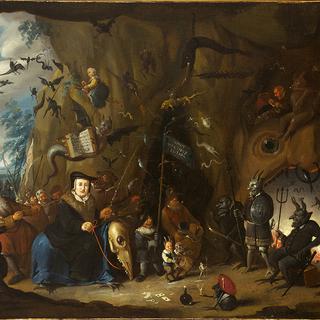 Egbert II van Heemskerck, Luther en enfer, huile sur toile, 1700-1710, à découvrir au Musée International de la Réforme à Genève. [Musée international de la Réforme]