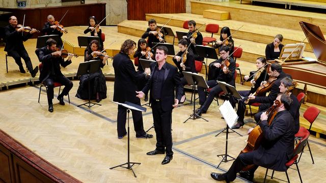 Philippe Jaroussky, Nathalie Stutzmann et l'ensemble Orfeo 55, ici à Varsovie. [Warsaw Philharmonic - J. Deluga-Góra]