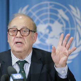 En 2008, Jean Ziegler était encore rapporteur de l'ONU sur le droit à l'alimentation. [Salvatore Di Nolfi]