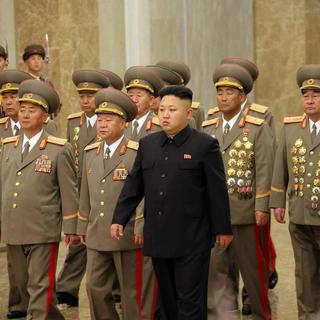Le régime militaire nord-coréen est dirigé d'une main de fer par Kim Jong-un. [EPA/Keystone - Rodong Sinmun]