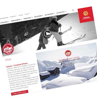 Capture d'écran de la campagne d'hiver de Suisse Tourisme. [www.myswitzerland.com/hiver]