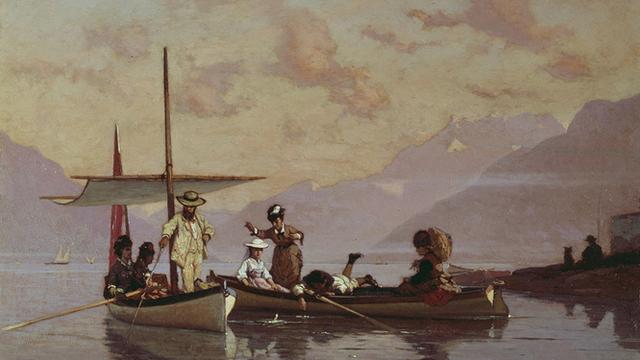 François Bocion - Bocion et sa famille à la pêche, 1877 [© Musée cantonal des Beaux-Arts de Lausanne]