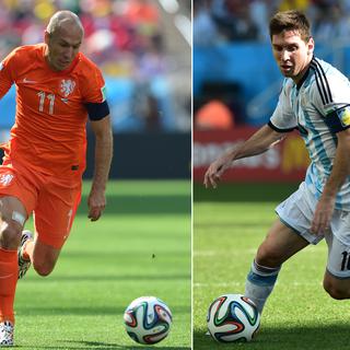 Tant Robben que Messi brillent au Brésil. De bon augure avant le duel Pays-Bas-Argentine. [Nelson Almeida]