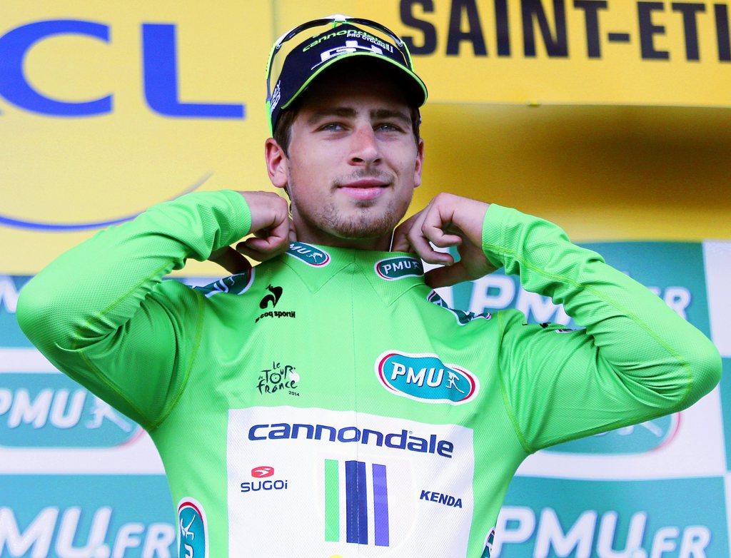 Sagan consolide son maillot vert mais court toujours après une victoire. [Keystone - NICOLAS BOUVY]