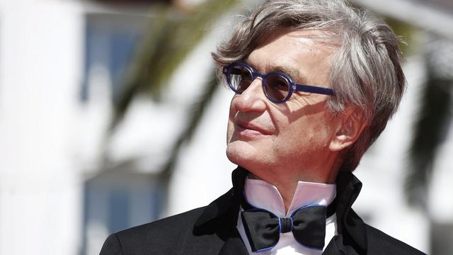 Wim Wenders au moment de la projection du "Sel de la Terre", le 20 mai 2014, au festival de Cannes. [EPA - Ian Langsdon]