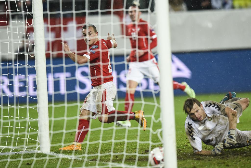 Shaqiri a scellé le score d'un magnifique geste technique. [KEYSTONE - Gian Ehrenzeller]