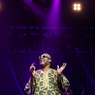 Stevie Wonder à Montreux mercredi. [EPA/Valentin Flauraud]