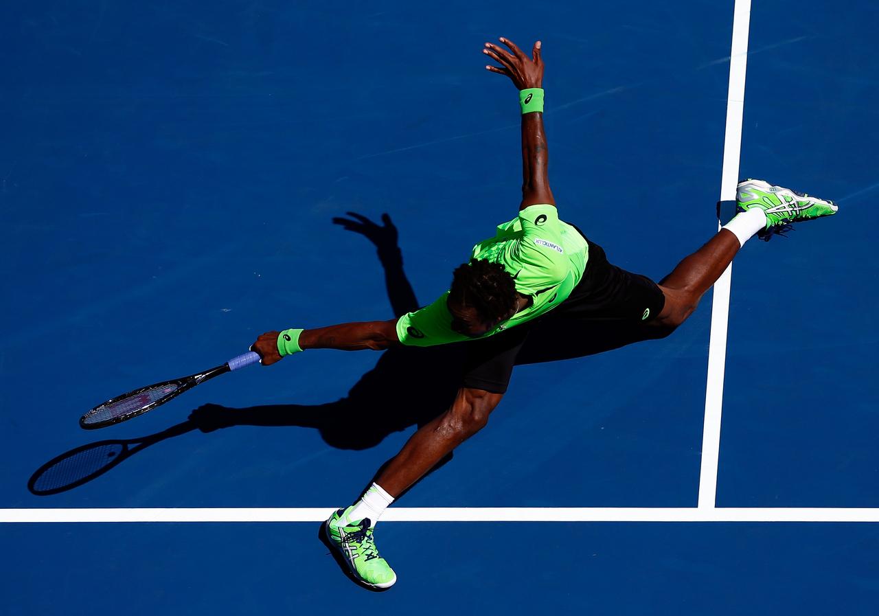 Monfils: un joueur atypique, qui se dépense sans compter. [AFP - JULIAN FINNEY]