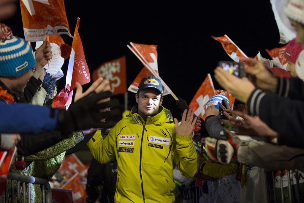 Patrick Küng a pleinement profité de ce triomphe au Lauberhorn. [Peter Klaunzer]