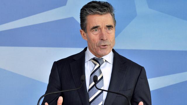 Le secrétaire général de l'Otan, Anders Fogh Rasmussen. [AFP - GEORGES GOBET]