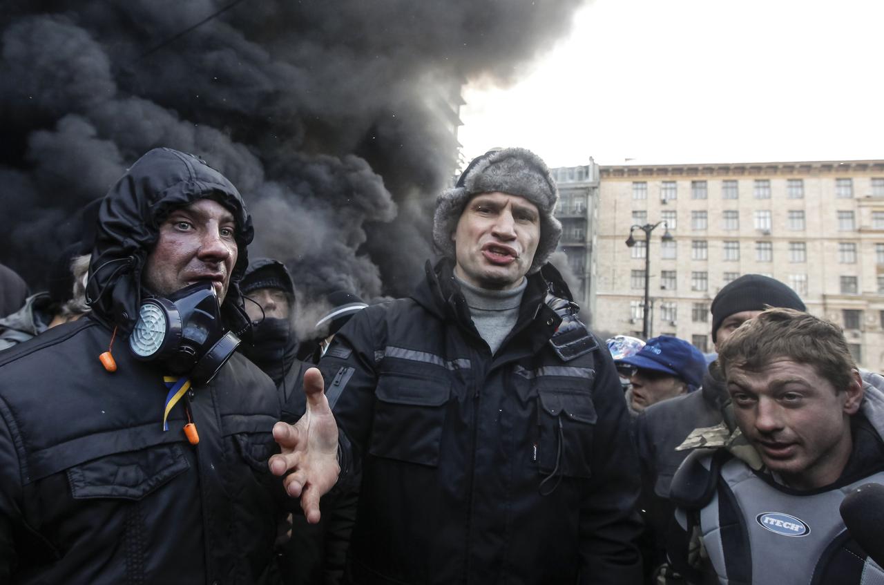 L'opposant ukrainien Vitali Klitschko a négocié une trêve jusqu'en début de soirée. [REUTERS - asily Fedosenko]