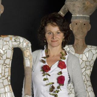 Lucienne Peiry, curatrice de l'exposition "Le labyrinthe poétique d'Armand Schulthess" au Centre Dürrenmatt. [Magali König]