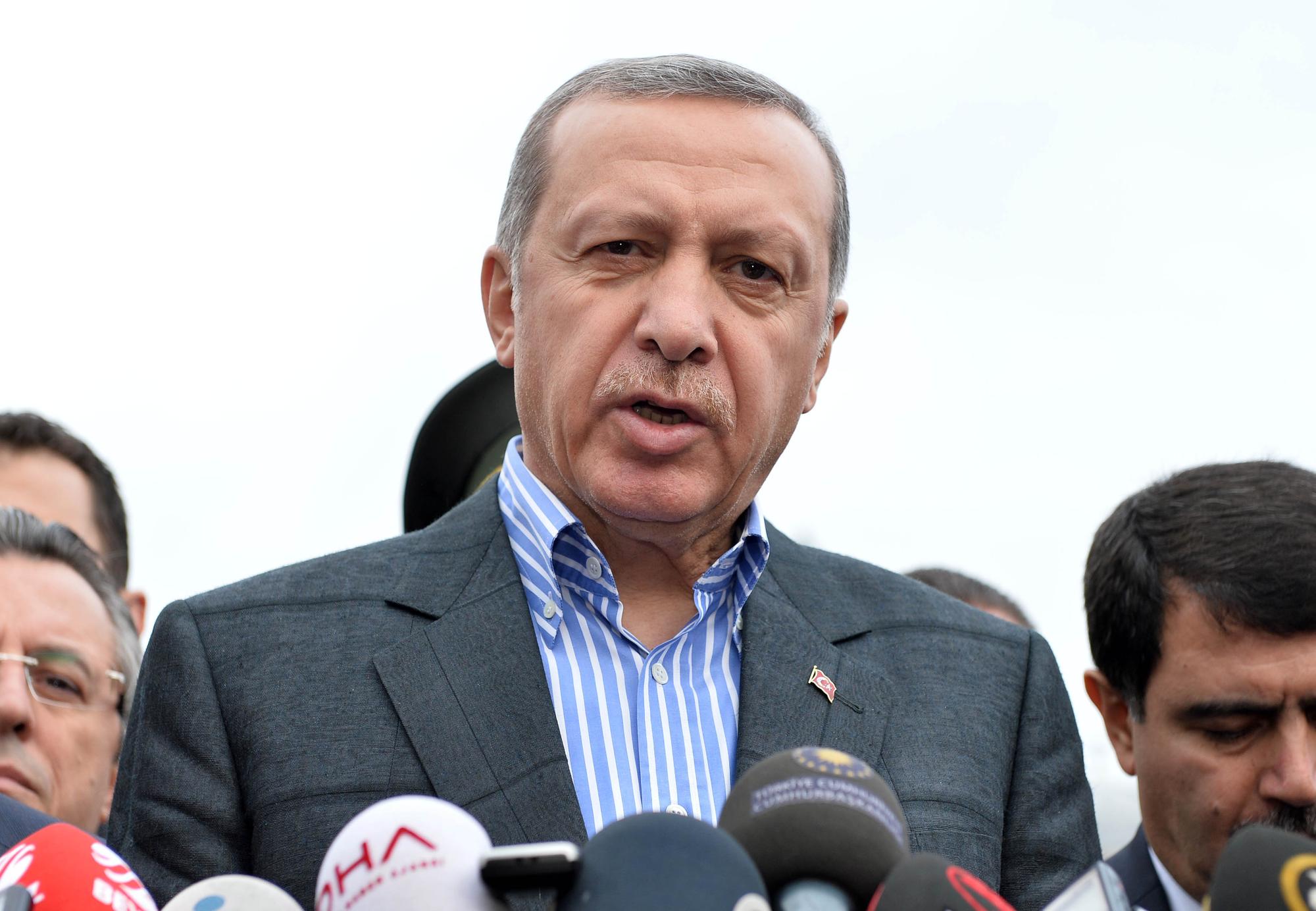 Recep Tayyip Erdogan, photographié à Istanbul, le 4 octobre 2014. [YAKUP CABUK / ANADOLU AGENCY - YAKUP CABUK]