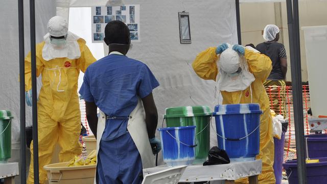 Un centre de traitement du virus Ebola de Médecins sans frontières au Liberia, pris en photo le 29 septembre 2014. [James Giahyue]