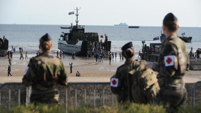 Les commémorations du Débarquement du 6 juin 1944 se déroulent le long des plages de Normandie. [JEAN-SEBASTIEN EVRARD]