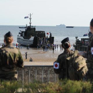 Les commémorations du Débarquement du 6 juin 1944 se déroulent le long des plages de Normandie. [JEAN-SEBASTIEN EVRARD]