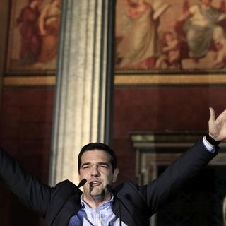 Le leader de l'opposition de gauche Alexis Tsipras. [AP Photo - Thanassis Stavrakis]