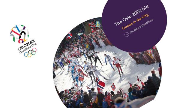 Capture d'écran du site officiel de la candidature d'Oslo pour les JO 2022. [http://www.ol22.no/]