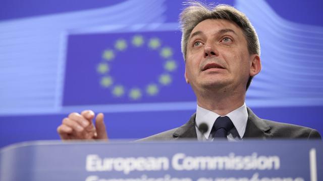 Le commissaire européen au Budget, Jacek Dominik. [Olivier Hoslet]