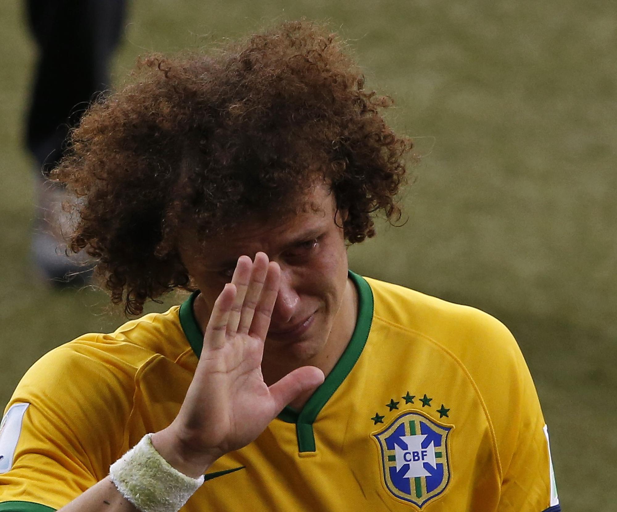 David Luiz, très affecté, présente ses excuses au peuple brésilien. [REUTERS - David Gray]