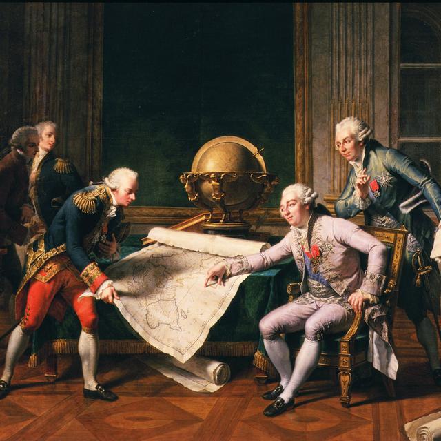 Peinture de Nicolas-André Monsiau (1754-1837) montrant Louis XVI donnant des instructions à La Pérouse. [The Art Archive / Musée du Château de Versailles - Gianni Dagli Orti]
