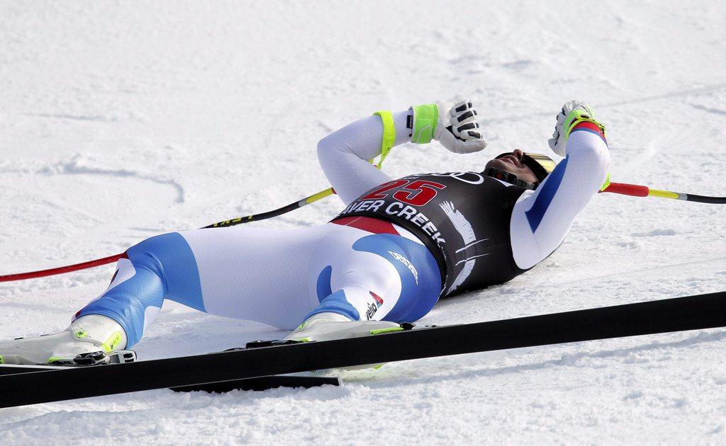 Une joie bien compréhensible pour Beat Feuz. [KEYSTONE - Ralph Lauer]