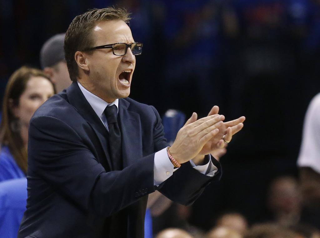 Le coach du Thunder, Scott Brooks, alignera-t-il Sefolosha en 1-2? [KEYSTONE - S.Ogrocki]