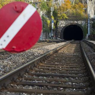 Le tunnel de Saint-Maurice est fermé pour travaux. [Jean-Christophe Bott]