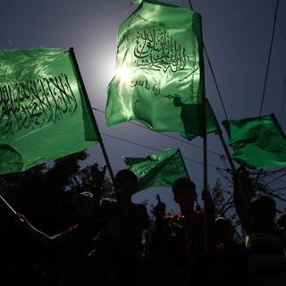 Partisans du Hamas en démonstration à Gaza. [Majdi Fathi/NurPhoto]