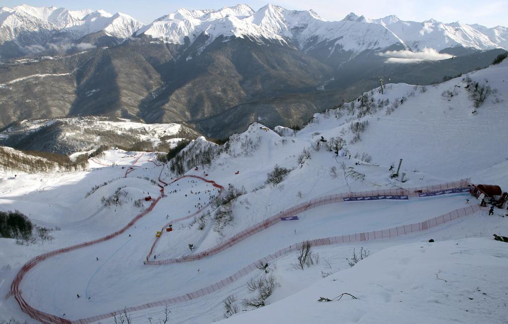 Rosa Khutor et sa piste de descente. [KEYSTONE - Alessandro Trovati]