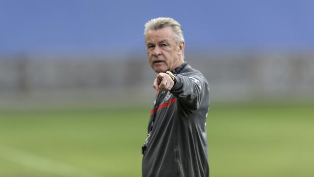 Hitzfeld reste optimiste malgré les bobos qui minent ses joueurs. [Laurent Gillieron]