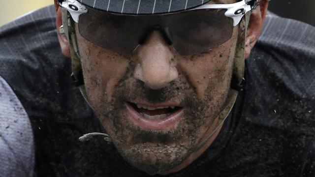 Fabian Cancellara au terme de la 5e étape du Tour de France entre Ypres et Arenberg. [AP PHoto/Peter Dejong]
