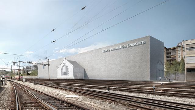 Le futur Pôle muséal vaudois (ici en image de synthèse) prendra place dans une ancienne halle à locomotives, près de la gare de Lausanne. [www.polemuseal.ch]