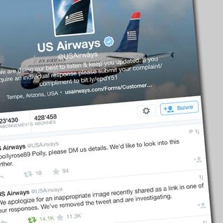 Capture d'écran du compte Twitter de US Airways. [Twitter]