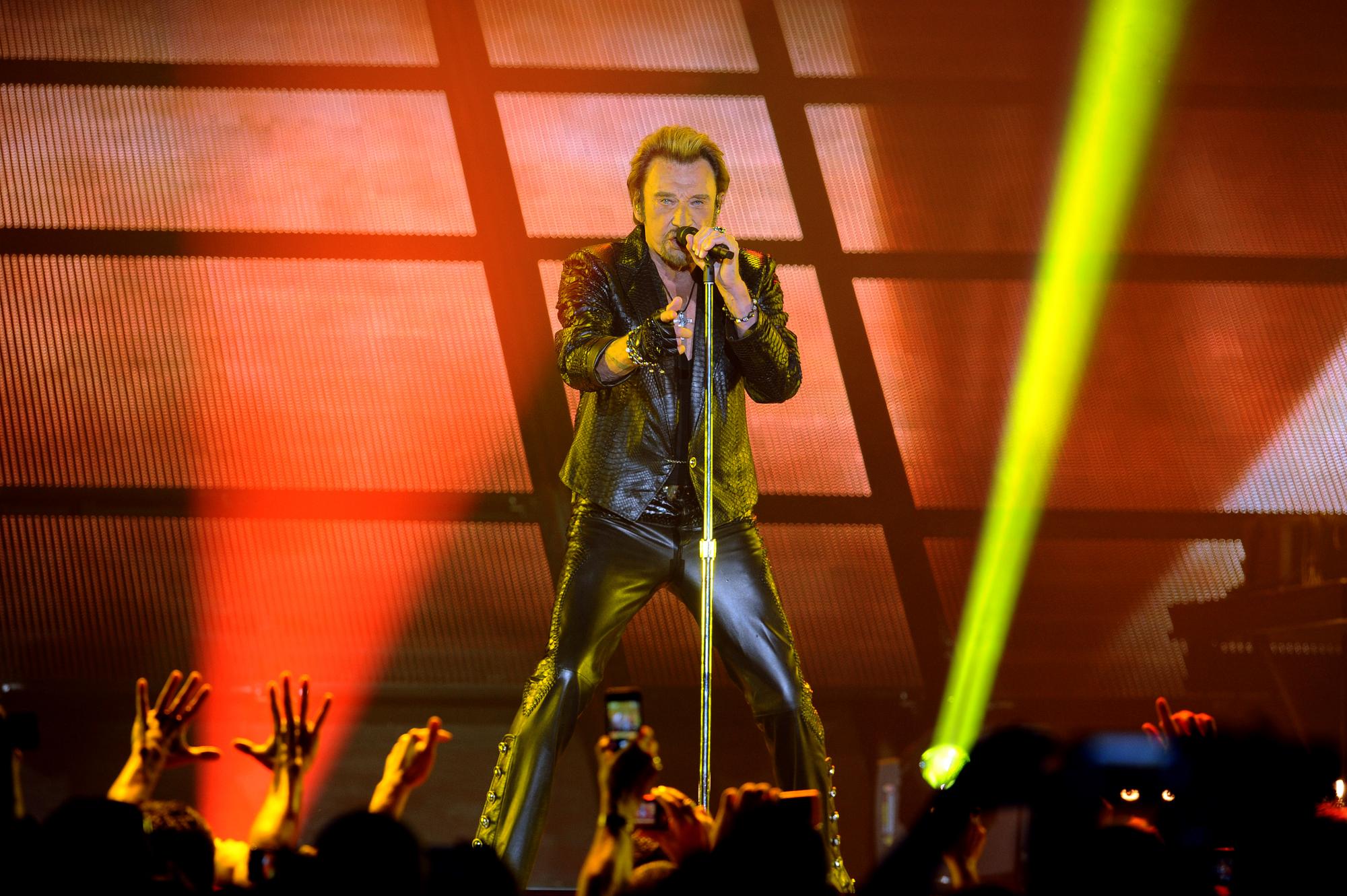 Johnny Hallyday lors d'un concert à Bordeaux en 2013. [AFP - Nicolas Tucat]