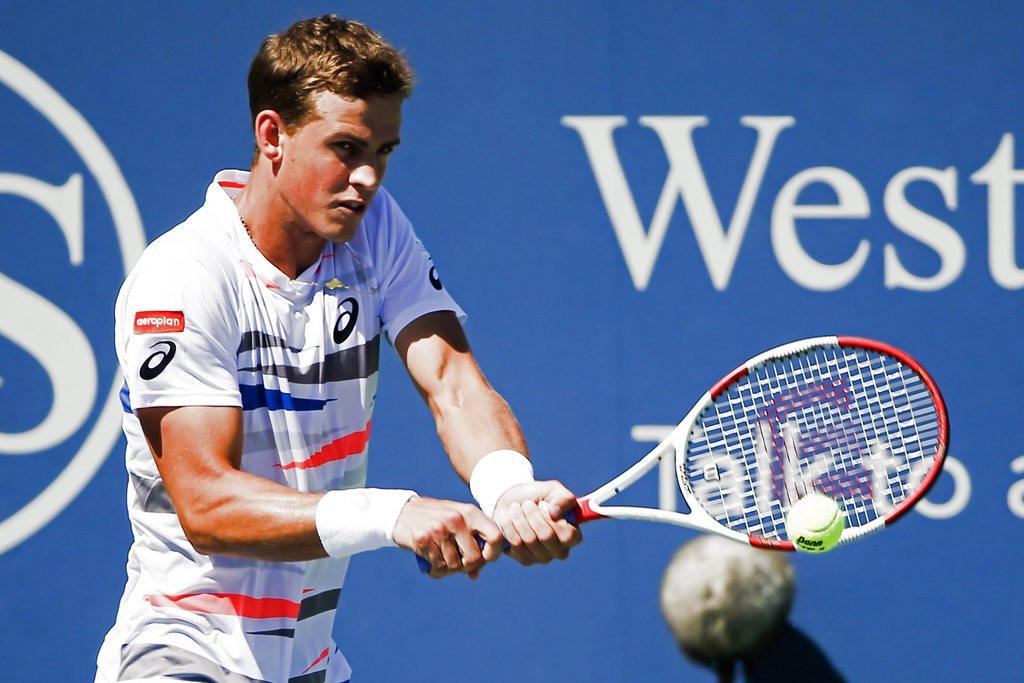 Pospisil est désormais mené 3-0 face à RF [KEYSTONE - Tannen Maury]