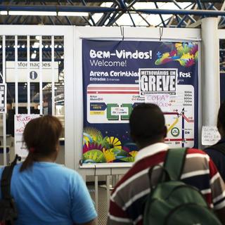 Après le métro de Sao Paulo, c'est au tour de l'aéroport de Rio d'être touché par une grève. [EPA/Sebastiao Moreira]