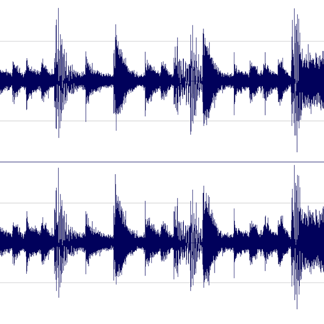 La courbe sonore d’un des plus célèbres samples de l’histoire "The Amen Break". [DR]