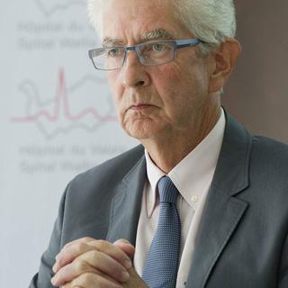 Hildebrand De Riedmatten, président ad intérim du conseil d'administration de l'Hôpital du Valais. [Keystone - Jean-Christophe Bott]
